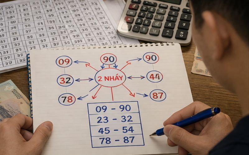 phân tích bảng số lô đề để tìm cặp số 2 nháy tiềm năng