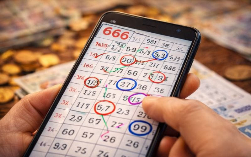 các con số lô đề được đánh dấu khi soi cầu 666