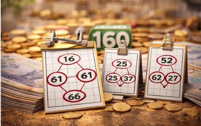 các con số lô đề được sắp xếp theo dạng hình quả trám