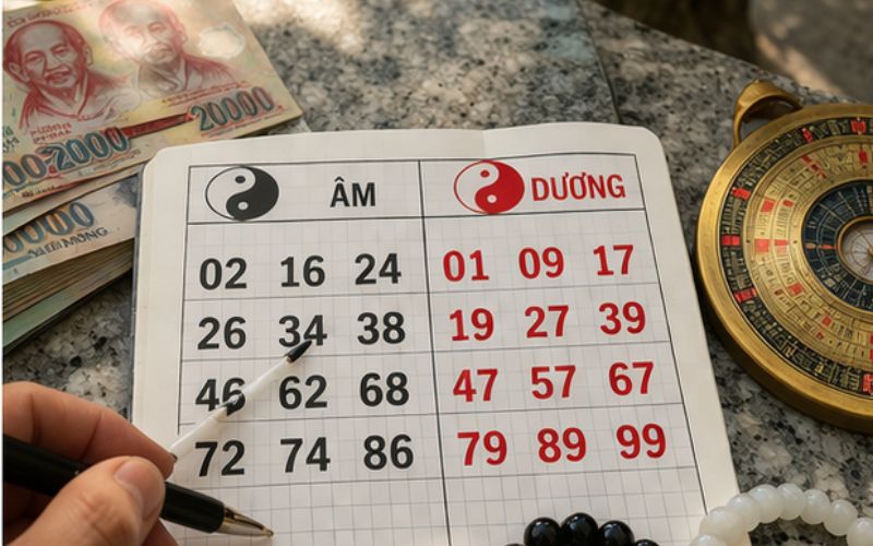 phân tích bảng số lô đề theo quy luật âm dương ngũ hành