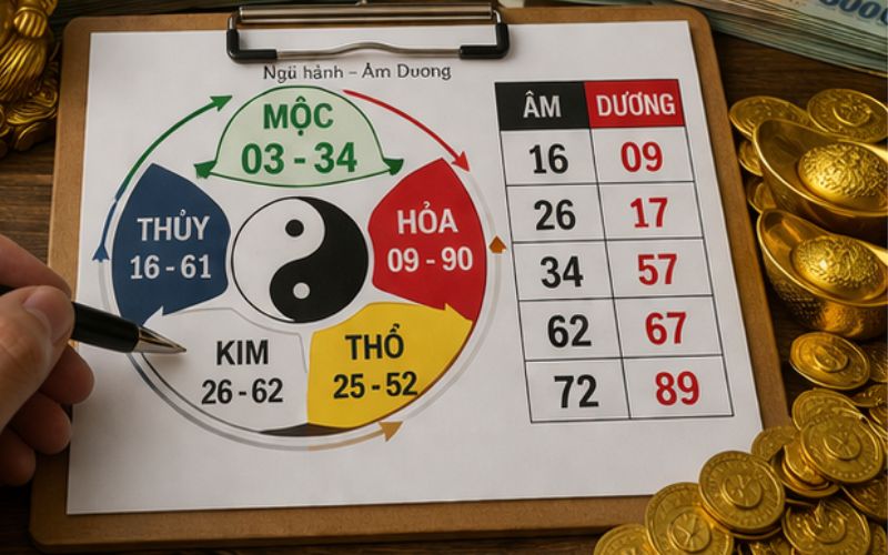 các con số lô đề được sắp xếp theo nguyên lý âm dương