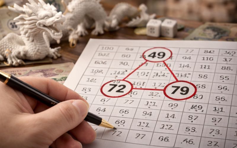 người chơi theo dõi và chọn số theo cầu rồng bạch kim