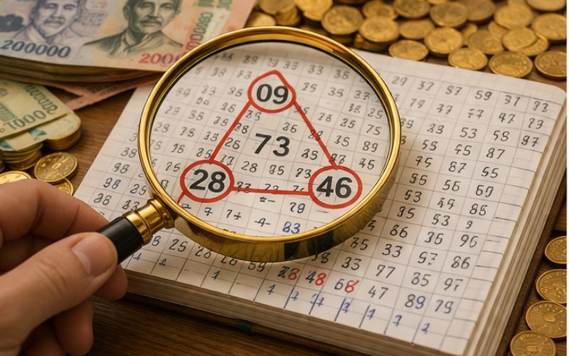 các con số lô đề được sắp xếp theo quy luật tam giác