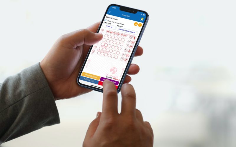 vé số keno vietlott với các con số được đánh dấu nổi bật